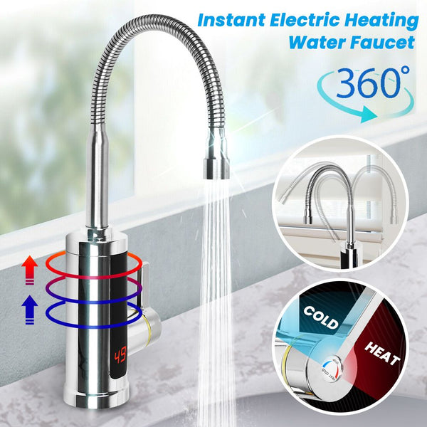Electric Heating Tap Kitchen Bathroom Fast Instant Hot Water Heater Faucet