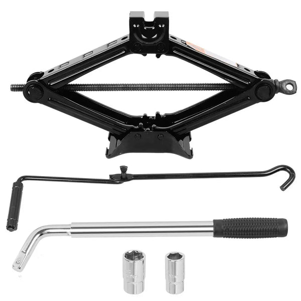 2T Scissor Jack and Extendable Wheel Wrench Brace Socket Hand Tool