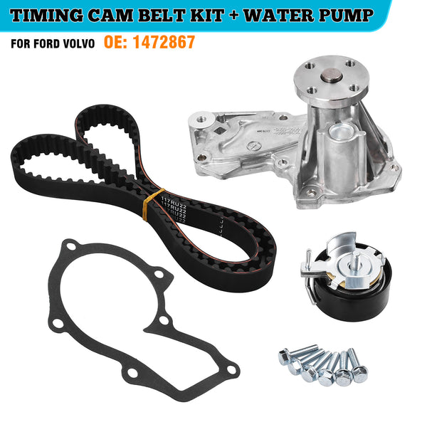 Timing Cam Belt Kit + Water Pump Fits Ford Fiesta Focus 1.2 1.4 1.6 1472867
