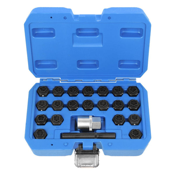 Wheel Locking Anti-Theft Lug Nut Screws Removal Key Set