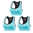 3pack Sports Bra Cut Out Back Gym Yoga Top