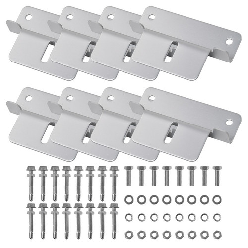 8x Solar Panel Z Bracket Mounting with Stainless Fixings Caravan Roof