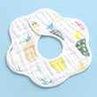 5pcs Cartoon Cotton Bibs Random Color