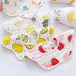 5pcs Cartoon Cotton Bibs Random Color