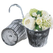 5Pcs Barrel Planter Hanging Plant Flower Pot Garden Flowerpot Tin