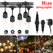 FESTOON E27 IP65 WATERPROOF LED OUTDOOR GARDEN STRING LIGHTS