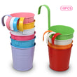 10 Colors Hook Flower Pot Hanging Balcony Plant Holder Fence Garden Pots