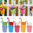 10 Colors Hook Flower Pot Hanging Balcony Plant Holder Fence Garden Pots