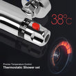 Bathroom Thermostatic Bath Shower Mixer Taps Wall Mounted