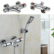 Bathroom Thermostatic Bath Shower Mixer Taps Wall Mounted