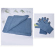 Set of 3pcs Women Knitted Warm Fleece Hat Knitted Scarf Touch Screen Gloves Set