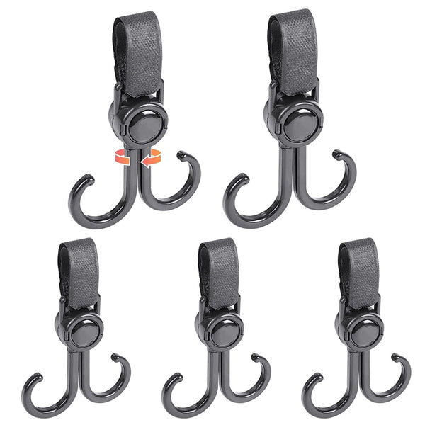 5PCS Multi-purpose Pram Stroller Hooks Clip