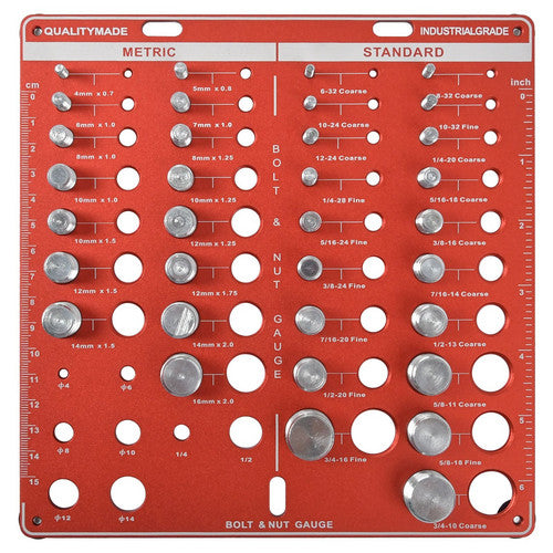 Standard&Metric Nut and Bolt Thread Checker Bolt&Nut Identifier Gauge