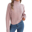 Women Knitted High Neck Sweater Pullover