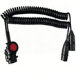 15-Pin to 2x 7-Pin N/S Plug Coiled Electrical Cable