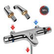 Bathroom Thermostatic Bath Shower Mixer Taps Deck Mounted Valve