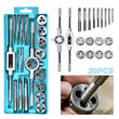 Metric Tap and Die Set 20pc M3-M12 Thread Repair Kit Cut Chase Tapping