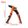 Hand Riveter Rivet Plier Gun Kit with 150 Rivets 4 Nozzle Head Size
