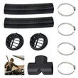 75mm Pipe Ducting T Piece+ Warm Air Outlet Vent +Hose Clip Kit