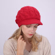 Knit Hat with Brim Baret for Women