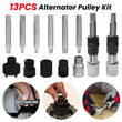 13 Pcs Alternator Set Clutch Freewheel Pulley Repair Tool