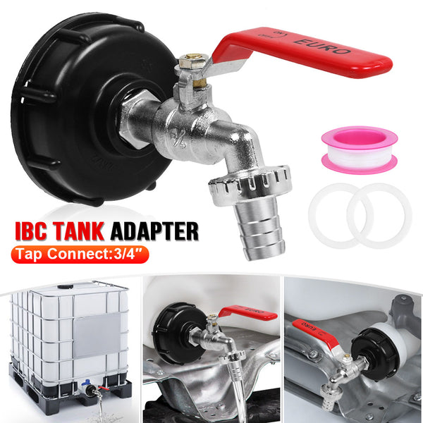 IBC Tank Adapter Connector S60X6 To Garden Tap 3/4" Hose Fitting