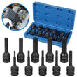 1/2" IMPACT Drive Spline Bit Sockets M5-M18 DEEP SHALLOW Triple Square