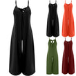 Womens Casual Sleeveless Spaghetti Straps Loose Baggy Jumpsuit
