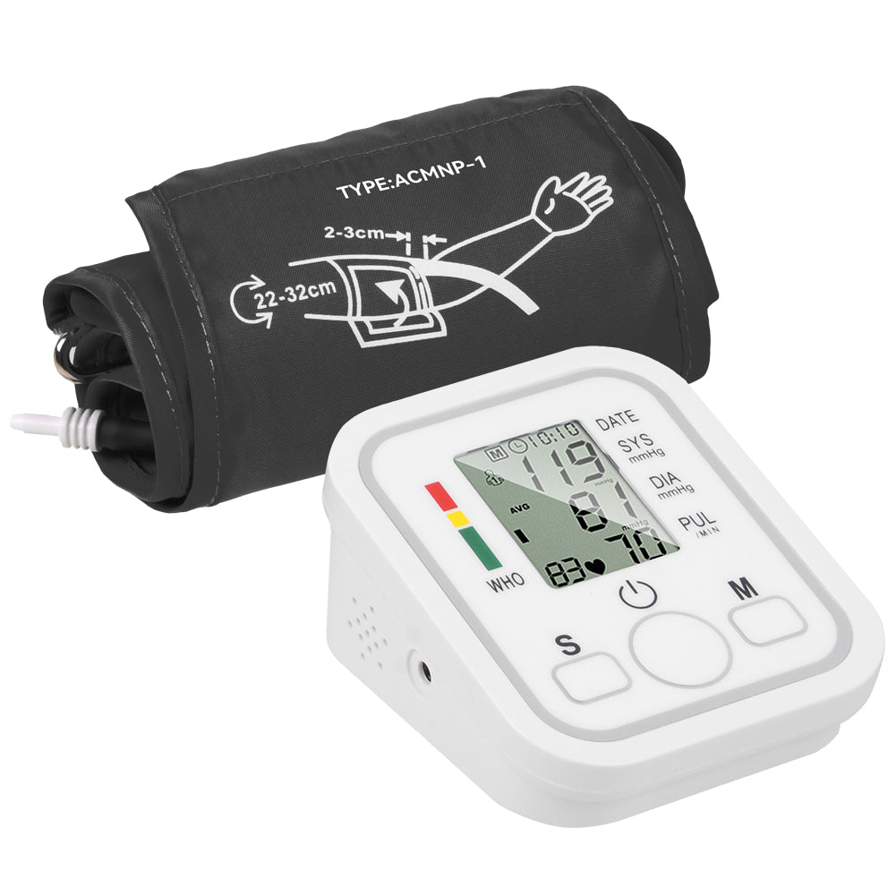 Automatic Blood Pressure Monitor Upper Arm BP Machine Heart Rate ...