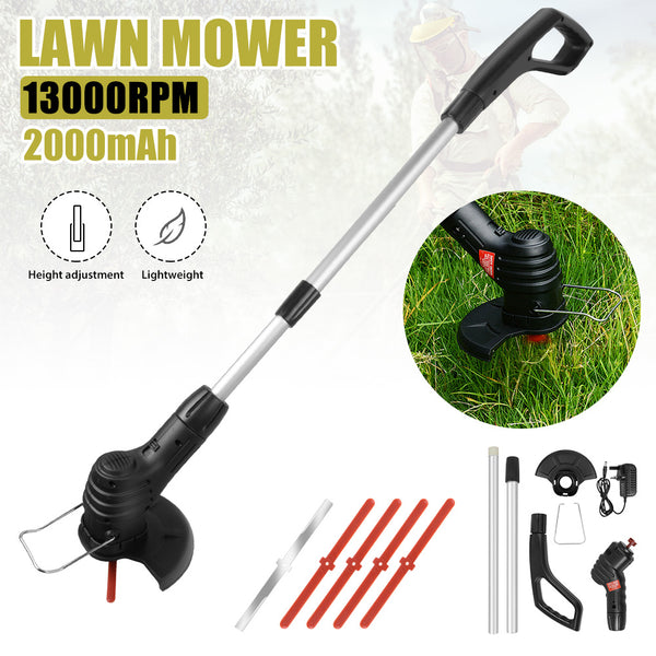 Electric Cordless Grass Trimmer Garden Weed Strimmer Cutter Rechargeable Tool