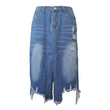 Women's A-Line Sexy Casual Irregular Denim Skirt