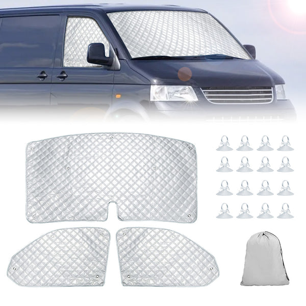3PCS Internal Thermal Blind Window Windscreen Curtain Cover Set