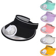 Summer Wide Brim Adjustable Hat with Mini Fan