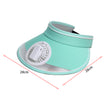 Summer Wide Brim Adjustable Hat with Mini Fan