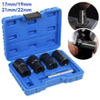 1/2" Locking Wheel Nut Remover Set Stud Bolt Nut Impact Twist Socket