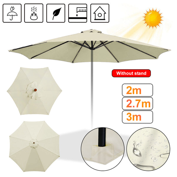 Replacement Fabric Parasol Garden Canopy 2m 2.7m 3m Cover