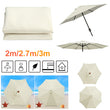 Replacement Fabric Parasol Garden Canopy 2m 2.7m 3m Cover