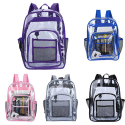 Durable Clear Backpack with Reinforced Padded Straps
