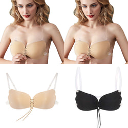 Invisible Bra Push Up Silicone Bra with Strap