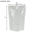 15pcs 500ml Disposable Drink Pouches for Travel