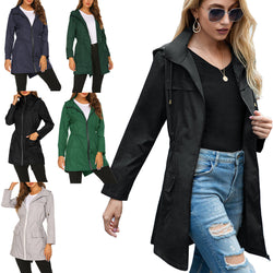 Women Hooded Waterproof Raincoat Hiking Jacket