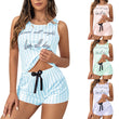 Women's Sleeveless Top Short Pants Pajamas Set