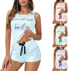 Women's Sleeveless Top Short Pants Pajamas Set