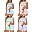 Women's Sleeveless Top Short Pants Pajamas Set