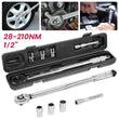 Ratcheting Torque Wrench 1/2" Square Drive 28-210Nm