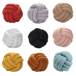 Chunky Yarn Faux Fur Hand-Knitted Yarn Throw Pillow