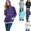 Women Pet Pouch Hoodie Long Sleeve Kitten Puppy Holder Carrier Pullover