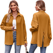 Women Long Sleeve Solid Color Loose  Blouse