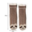 Women Sloth Pattern Non-Slip Sherpa  Floor Socks