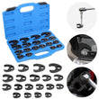 19X Metric Crowfoot Wrench Set 8-32mm 3/8" 1/2" Sq Dr Large Crows Foot